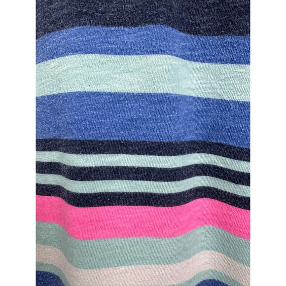 Cat & Jack Girls Striped V-Neck Short Sleeve Shirt, Size L (10/12) - Picture 4 of 6